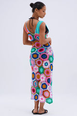 TAKE ME TO THE BEACH CROCHET MIDI DRESS
