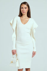 OFF TO BRUNCH KNIT MIDI DRESS