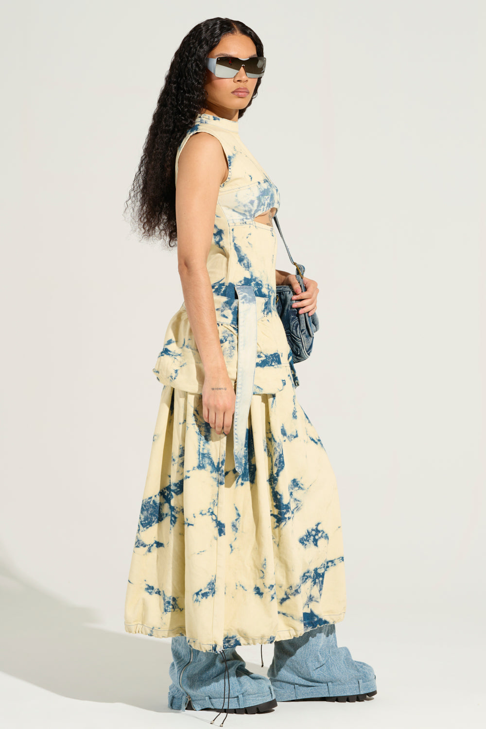 STREET STYLE ACID WASH MAXI DRESS