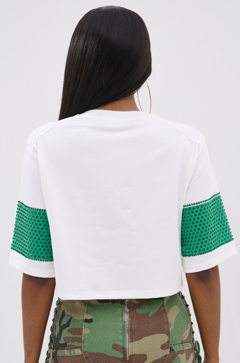 WINNERS ONLY RHINESTONE SHORT SLEEVE TEE