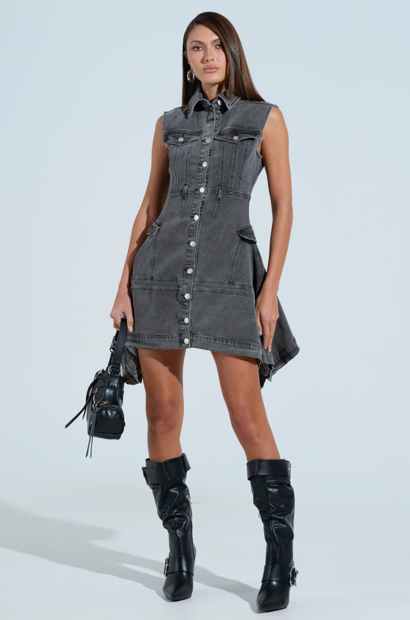 MICHELLE DENIM MINI DRESS