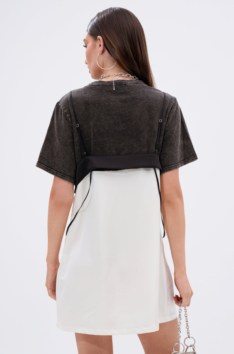 QUIT STARING GRAPHIC TSHIRT DRESS