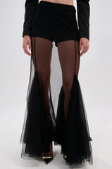 CHLOE MESH FLARE MAXI SKIRT