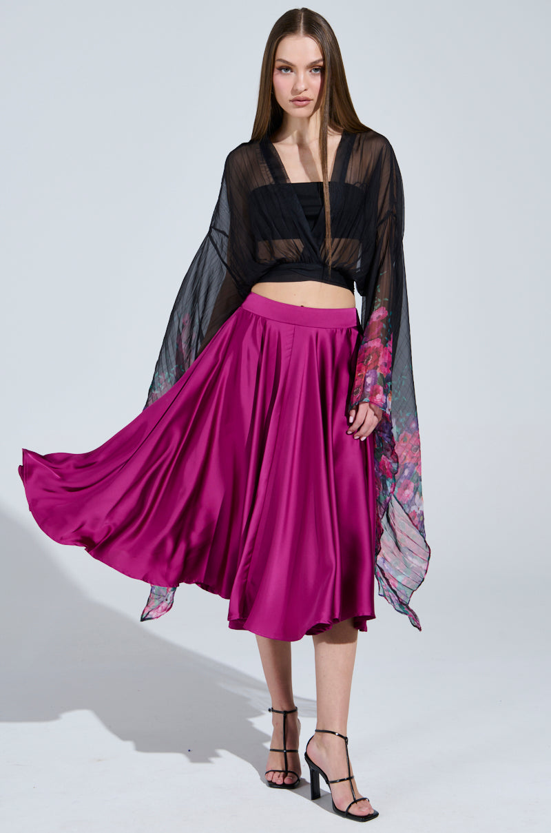 SPIN ME AROUND MIDI SKIRT
