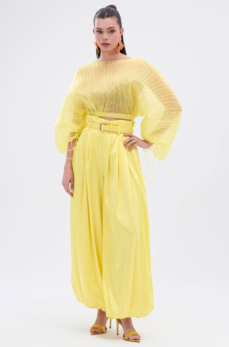 FEELING WILD BELTED BALLOON PANT