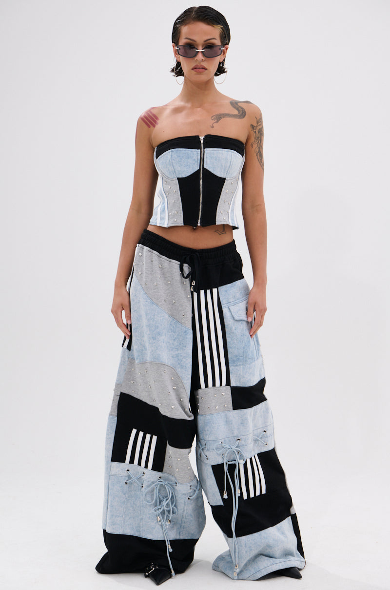 DECONSTRUCTED MASTERPIECE WIDE LEG PANT
