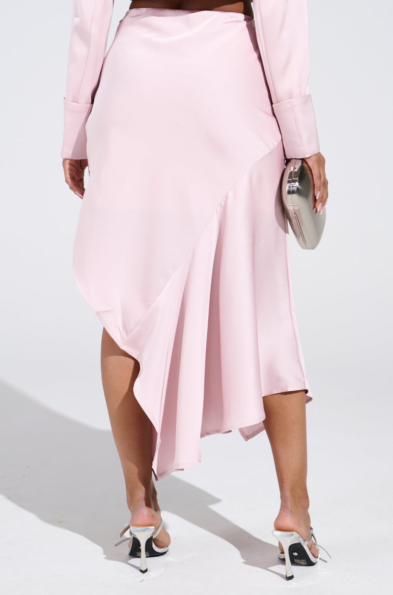 SOFIA SATIN MIDI SKIRT