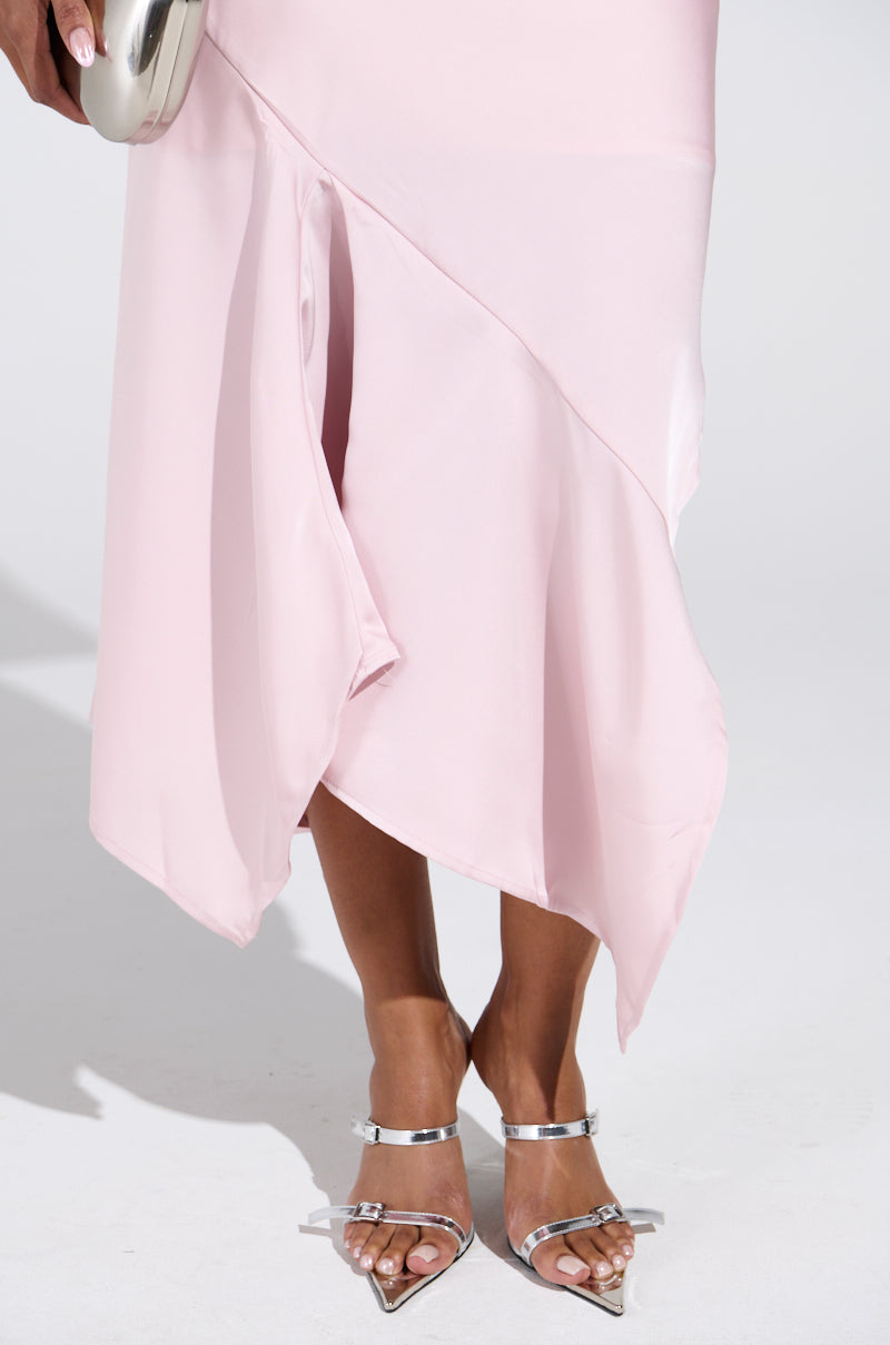 SOFIA SATIN MIDI SKIRT