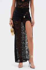 WALKING ON A DREAM LACE MAXI SKIRT
