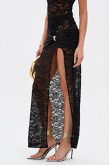 WALKING ON A DREAM LACE MAXI SKIRT