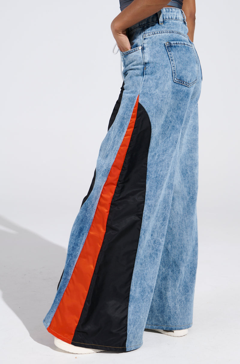 TOGETHER FOREVER DENIM PANT WITH PANELS