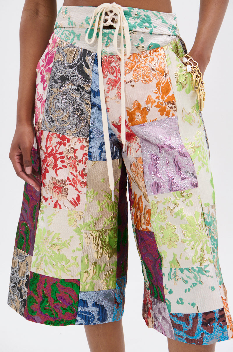 MIXED FEELINGS BROCADE BERMUDA SHORT
