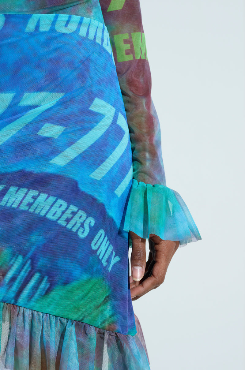MEMBERS ONLY PRINTED MINI DRESS