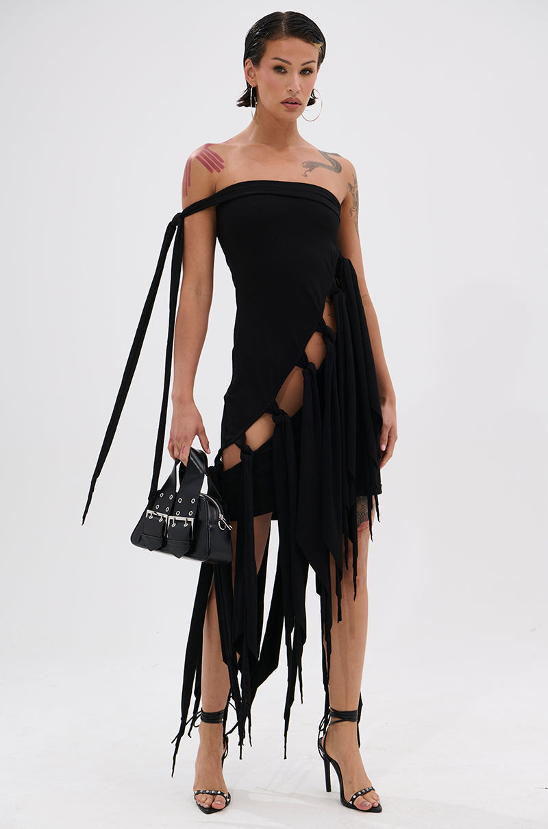 REVERIE MINI DRESS WITH TIES