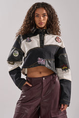 GUESS WHAT STRIPE COLLARED BLOUSE