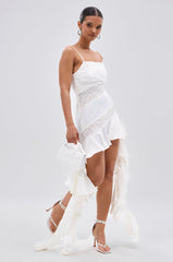 I DO! RUFFLED SATIN MINI DRESS