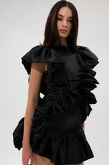 THE MOMENT IS MINE SATIN MINI DRESS