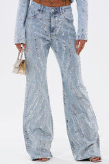 DIAMONDS DANCING DENIM FLARE PANT