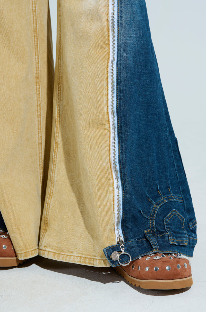 SHE CAN DO BOTH MIXED MEDIA DENIM JEANS