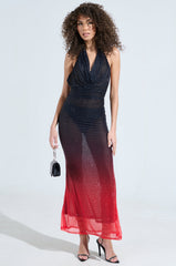 ASHLEIGH RHINESTONE OMBRE MAXI DRESS