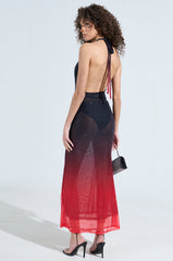 ASHLEIGH RHINESTONE OMBRE MAXI DRESS