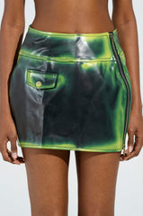 LIGHTS OUT PAINTED SEAM MINI SKIRT