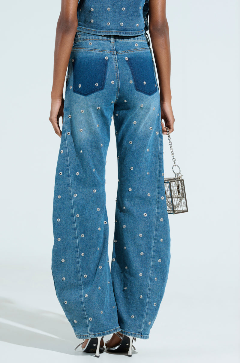 UNBUTTONED AND UNBOTHERED HARDWARE DENIM PANT