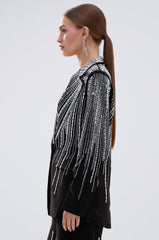 MILA EMBELLISHED BLAZER IN BLACK