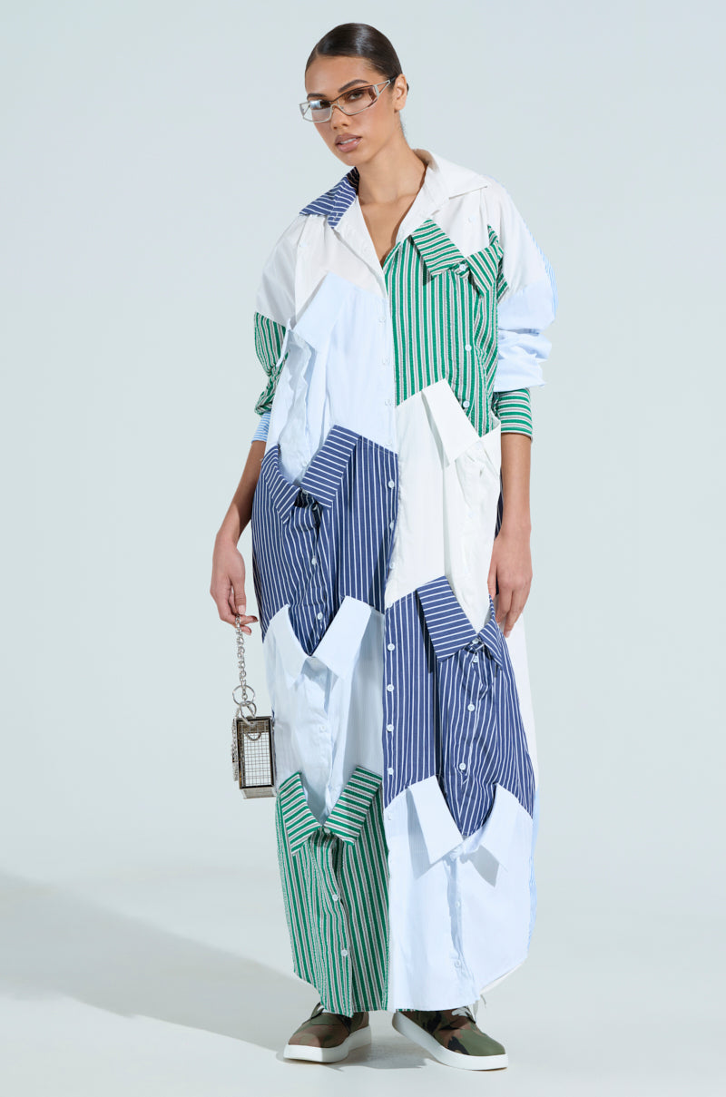 NOT YOUR BOYFRIENDS SHIRT MAXI DRESS