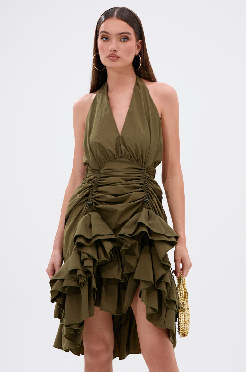 COOL GIRLS CLUB RUCHED MINI DRESS