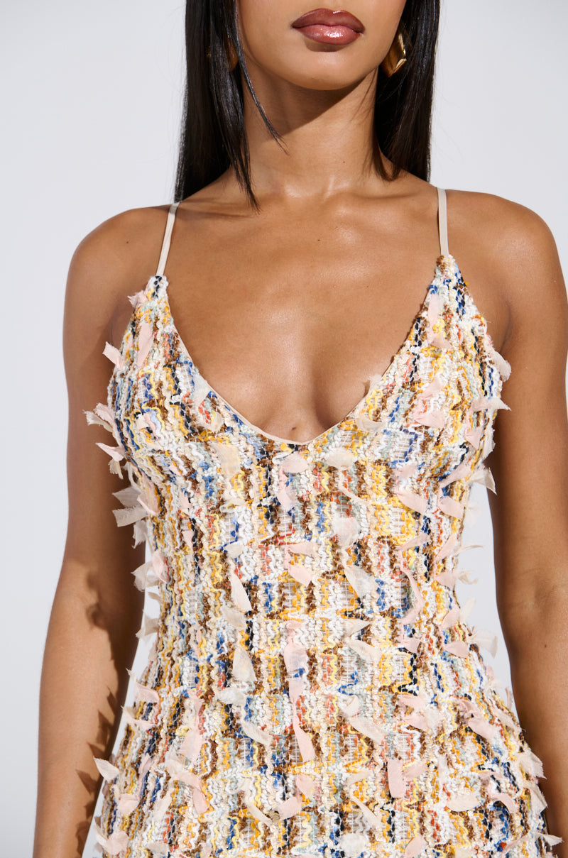 RHODES TEXTURED MINI DRESS