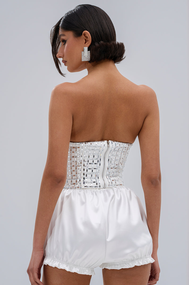 WHITE HOT EMBELLISHED CORSET