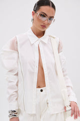 UNZIP ME BLOUSE IN WHITE