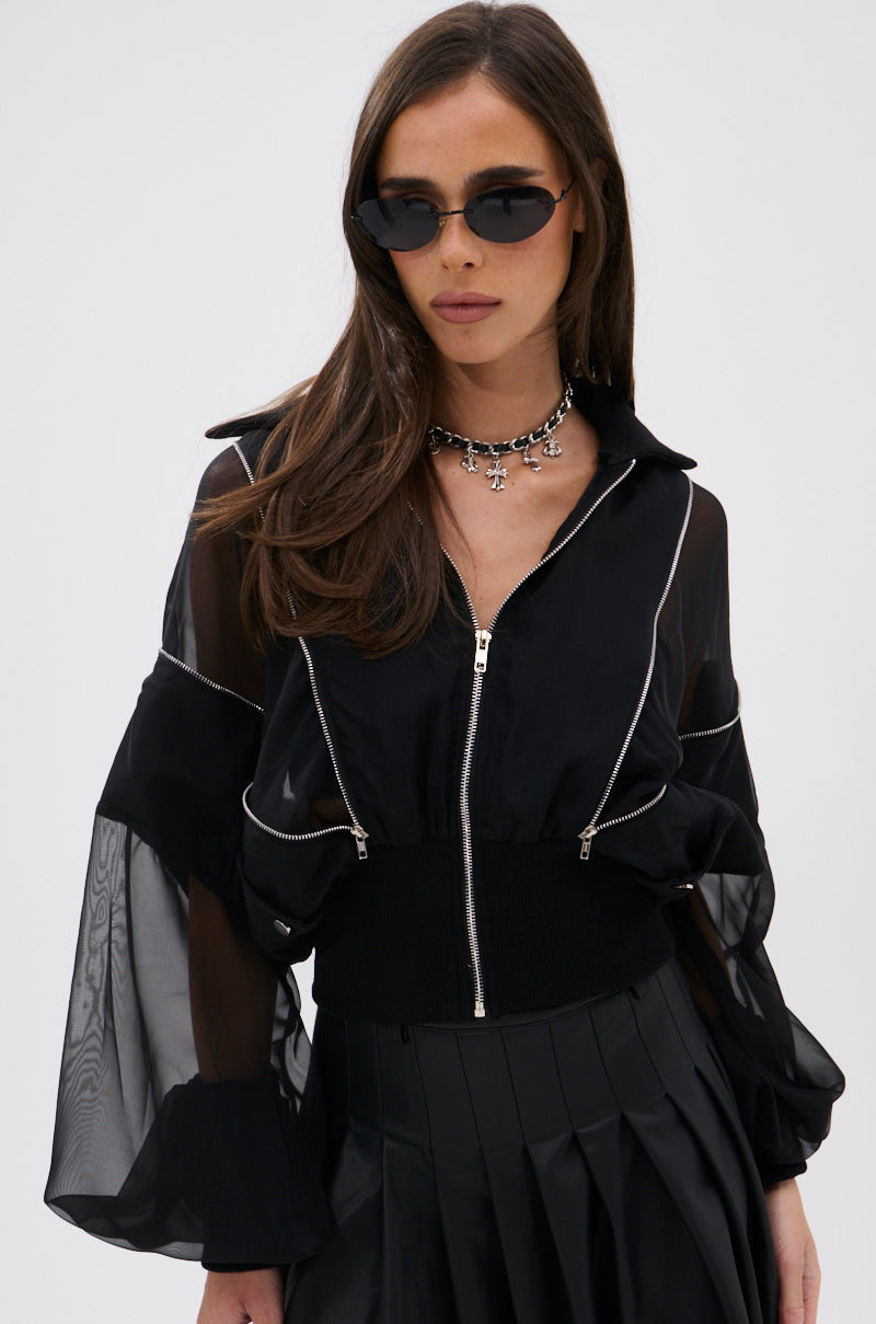 CHOOSE YOUR FIGHTER MESH INSERT BOMBER