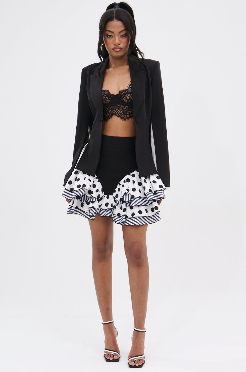 NEED YOU POLKA DOT MINI SKIRT