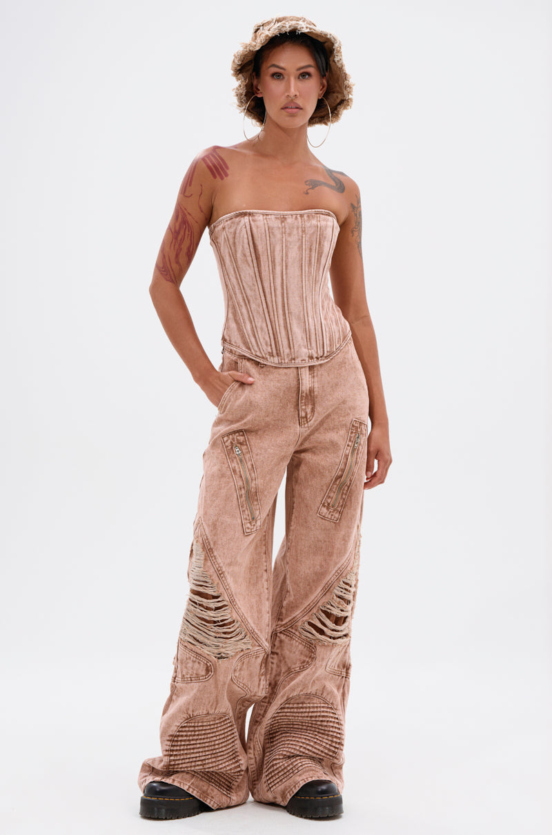 NEW ITEM DISTRESSED DENIM JEAN