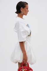 COOL GIRL LOADING MINI DRESS WITH GRAPHIC TEE ATTACHED