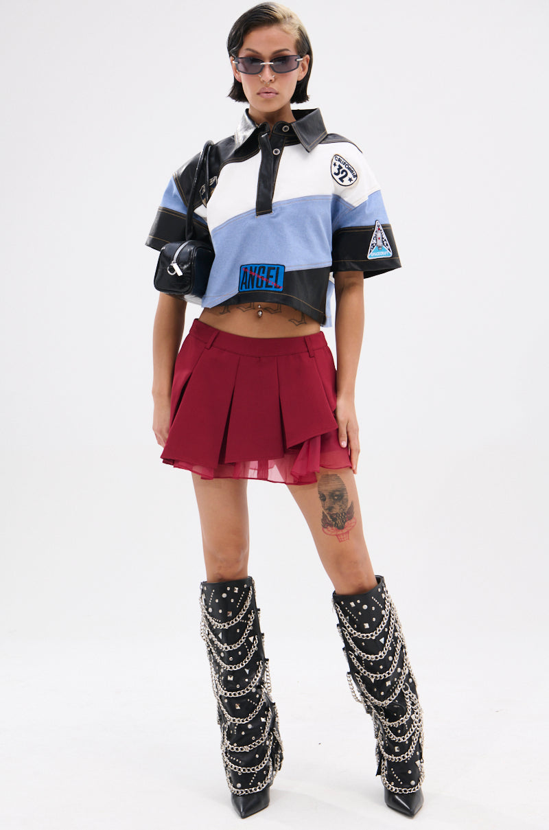 AUDREY MINI PLEATED SKIRT