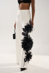 IN FULL BLOOM APPLIQUE TROUSER