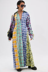 STAR OF THE SHOW PLAID MAXI DRESS
