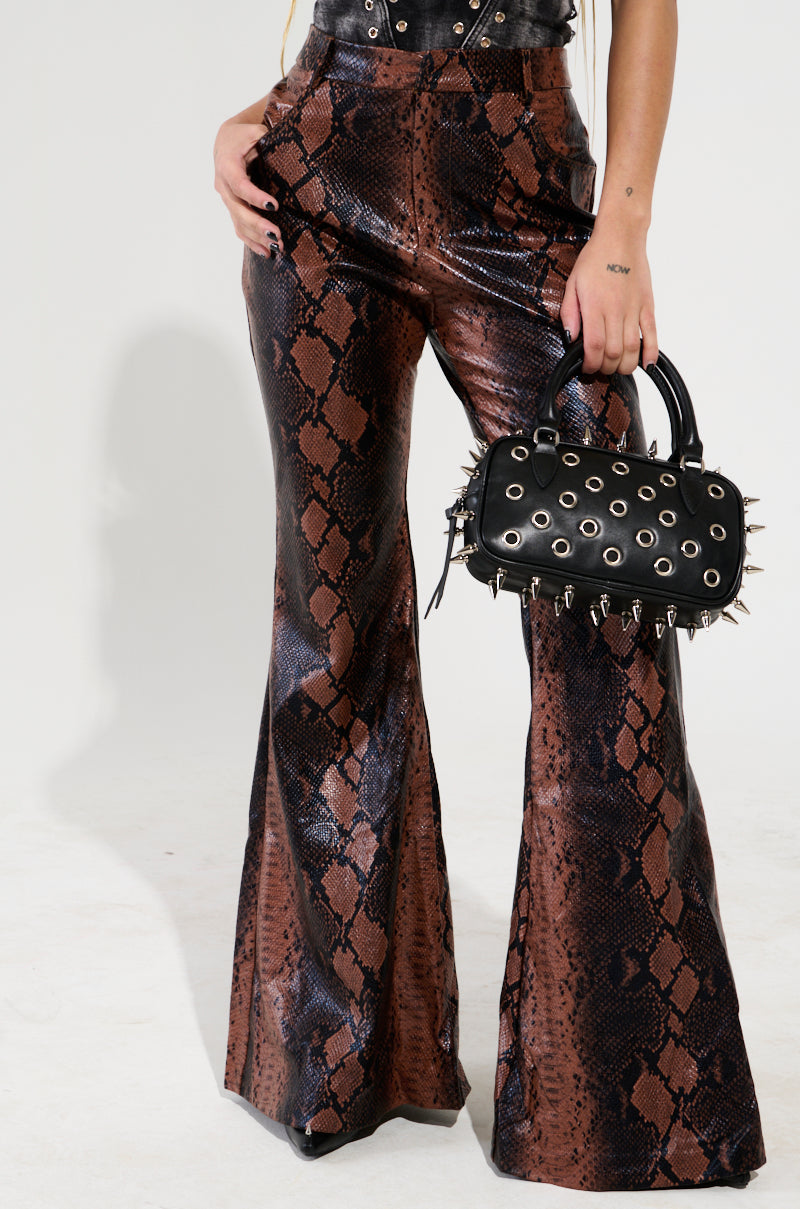 SNAKESKIN PRINCESS PU TROUSER