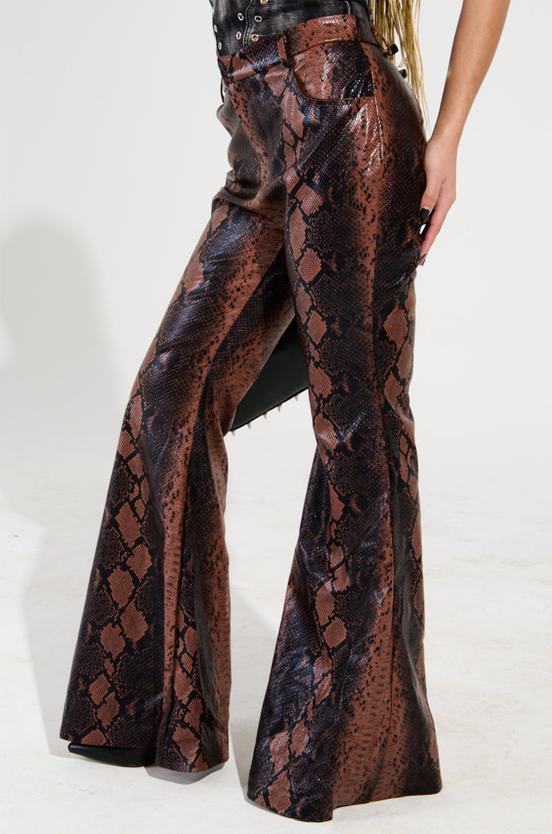 SNAKESKIN PRINCESS PU TROUSER