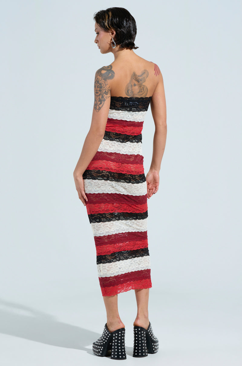 SHOW YOU WHAT I GOT LACE MIDI DRESS