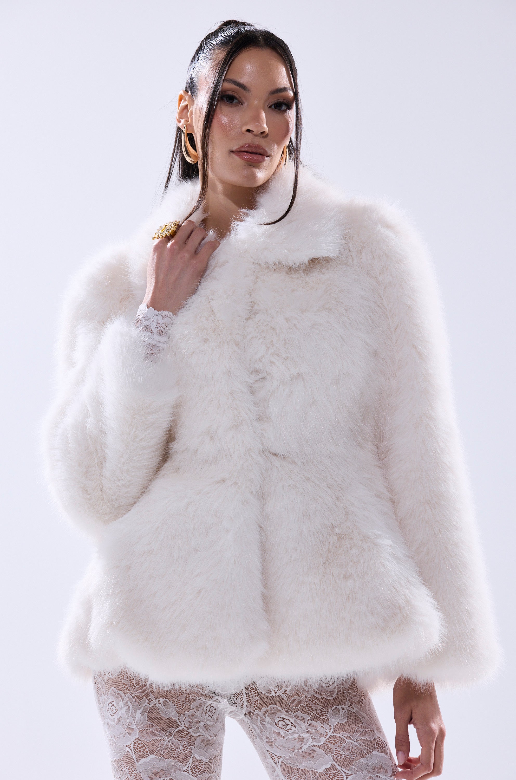 KENNY PEPLUM FAUX FUR