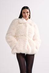 KENNY PEPLUM FAUX FUR