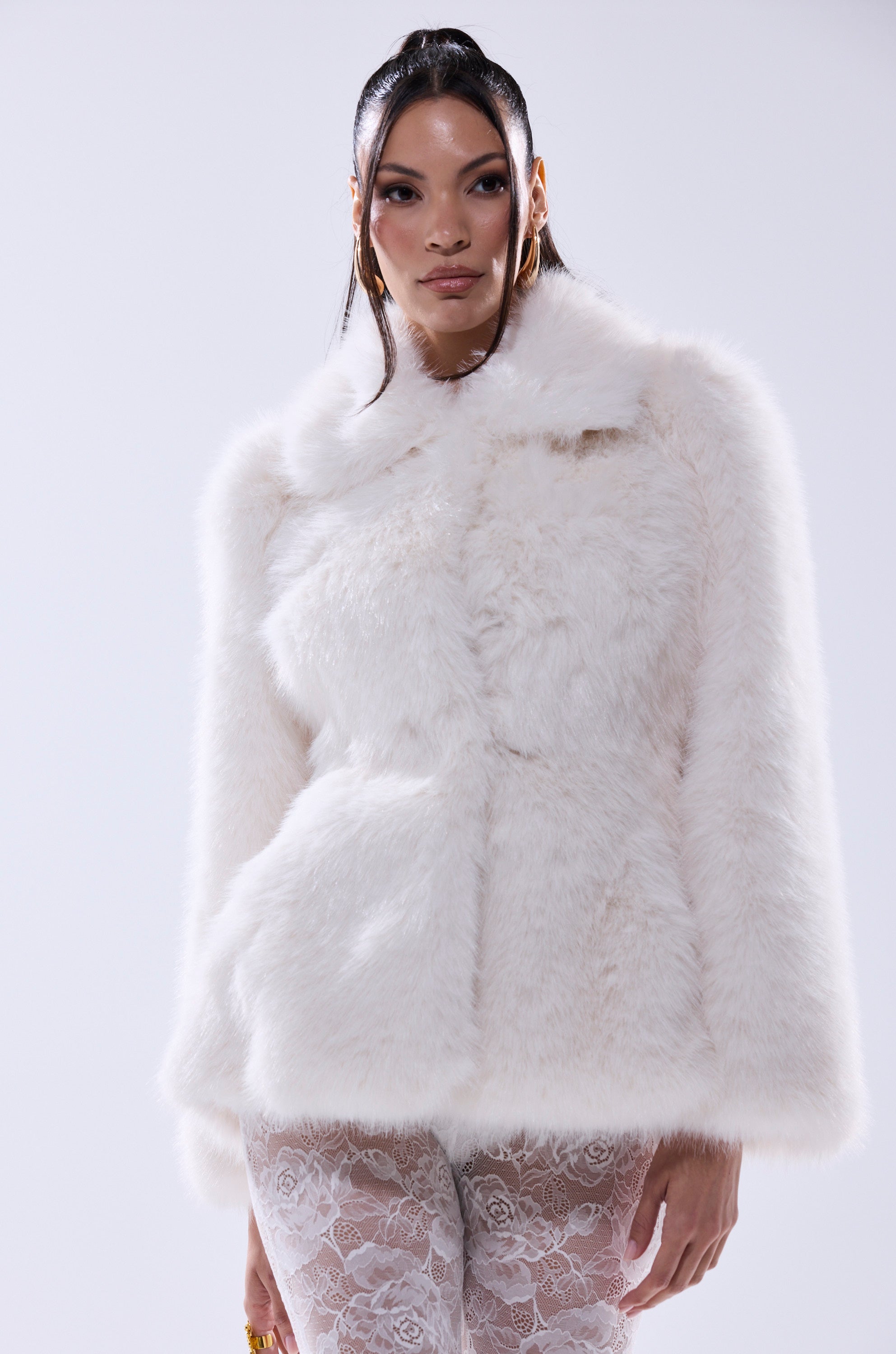 KENNY PEPLUM FAUX FUR