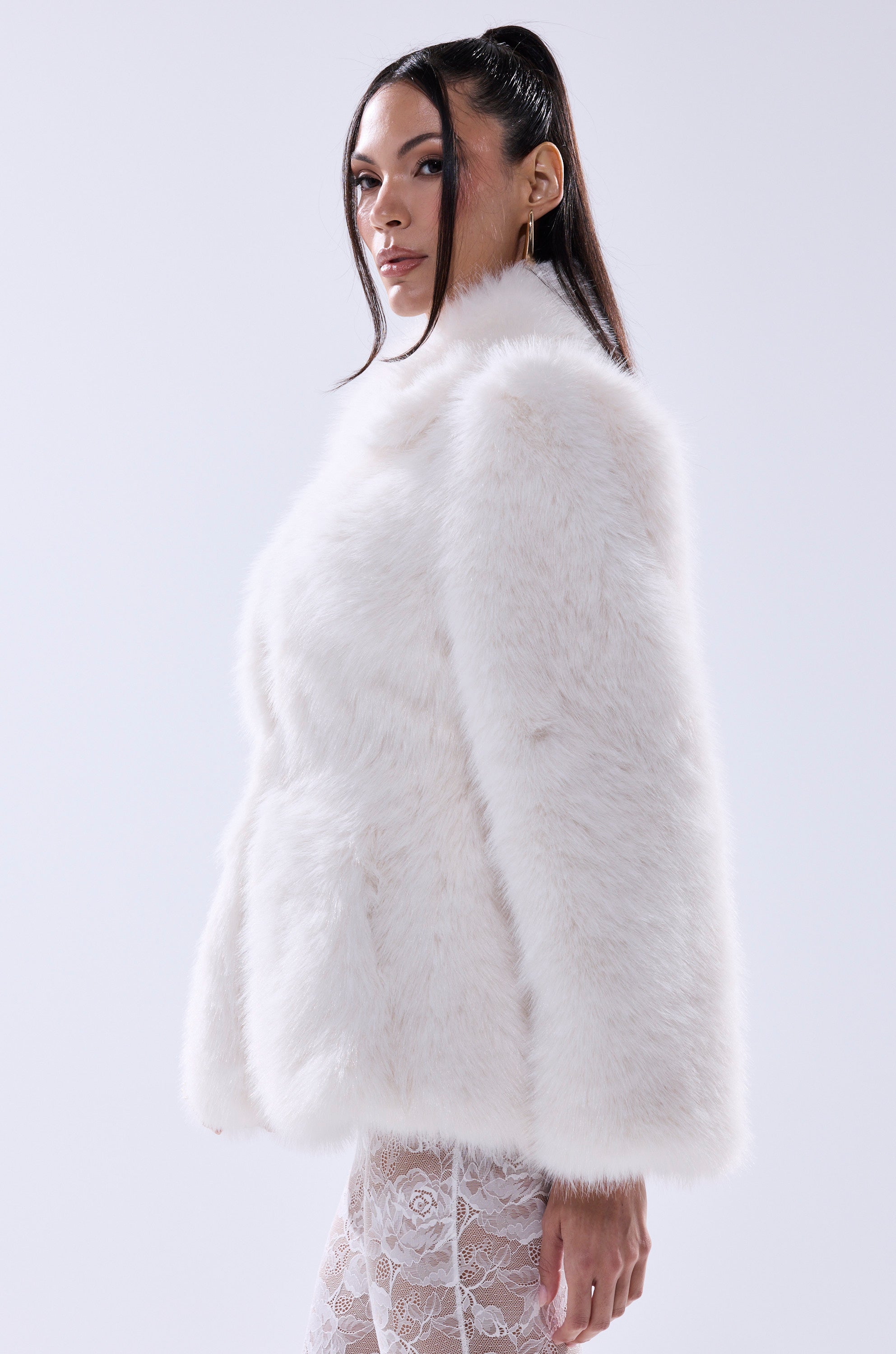 KENNY PEPLUM FAUX FUR