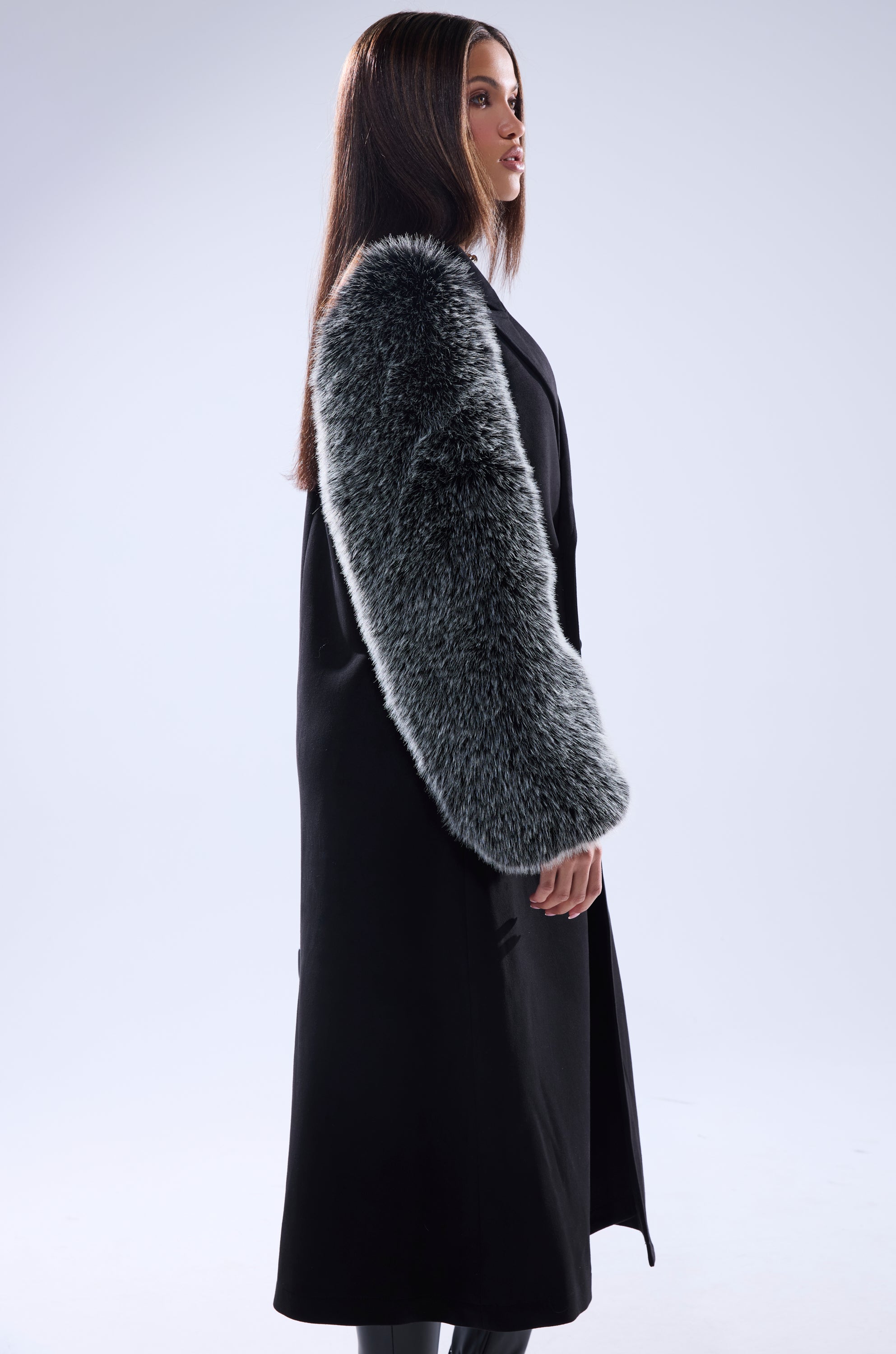 NOLITA FUR SLEEVE TRENCH