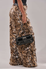 CATCH ME IF YOU CAN LEOPARD FUR TROUSER