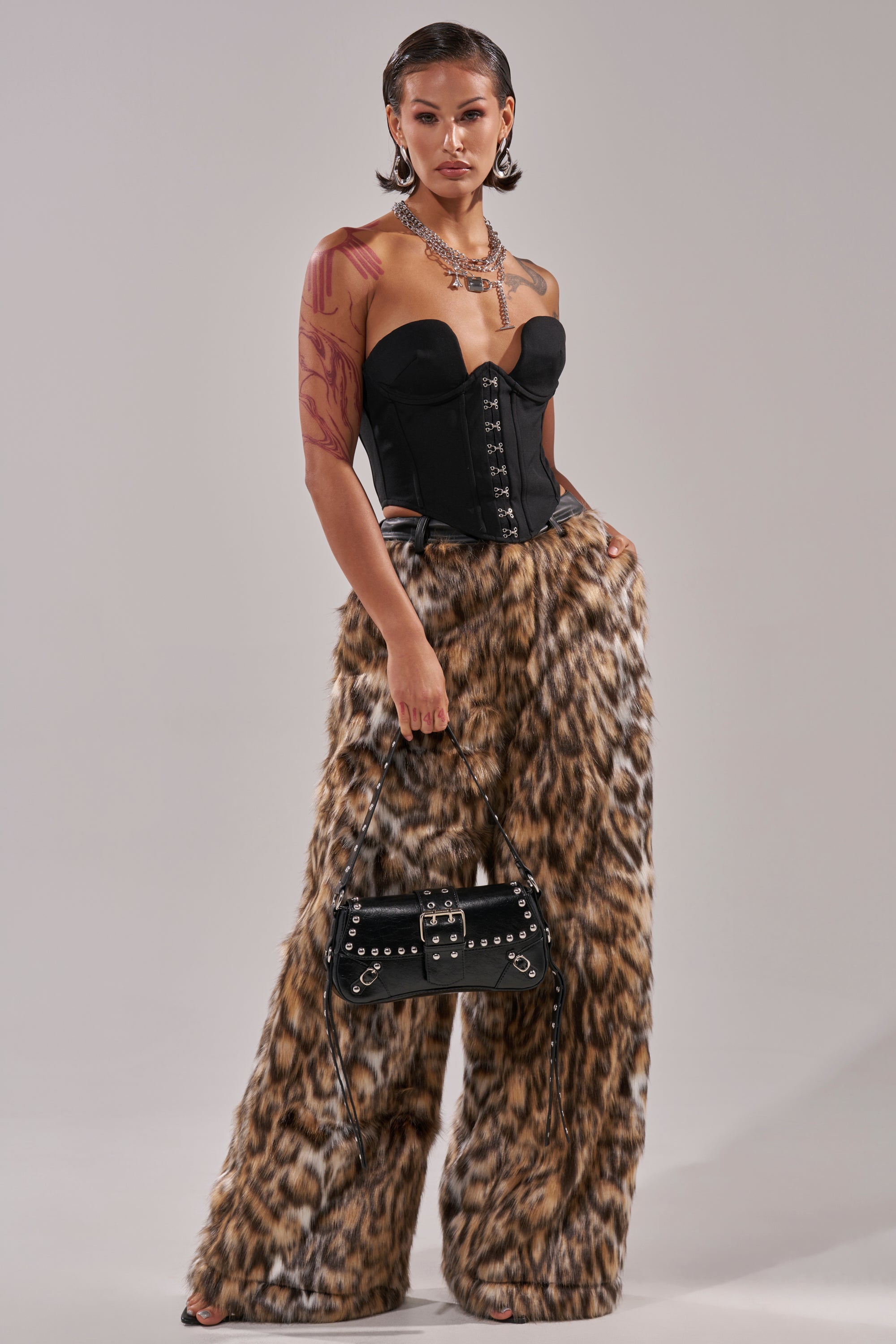 CATCH ME IF YOU CAN LEOPARD FUR TROUSER